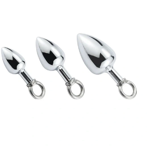 Steel Ring 4663 Set with Stainless Anal Hook DiscreetChoice Cock 1023